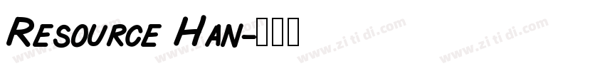 Resource Han字体转换